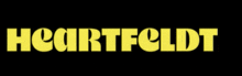a black background with yellow letters that say heartfold