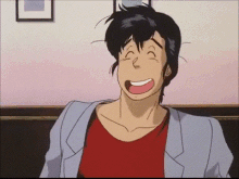 City Hunter Ryo Saeba GIF - City Hunter Ryo Saeba Laughing GIFs
