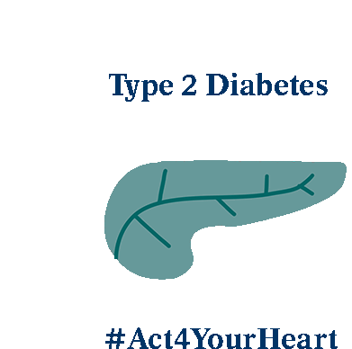 Act4yourheart Diabetes Sticker - Act4yourheart Diabetes Type2diabetes Stickers