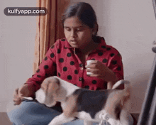 Playing With Dog.Gif GIF - Playing With Dog Shreeja Vijay Sethupathi Mugizh Movie GIFs