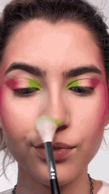 Brush Nose Abby Roberts GIF - Brush Nose Abby Roberts Makeup Brush GIFs