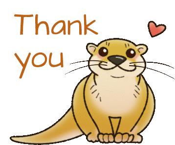 Otter Thank You Sticker - Otter Thank You Love You Stickers