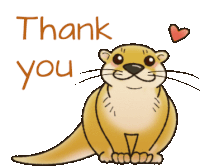 Otter Thank You Sticker - Otter Thank You Love You Stickers