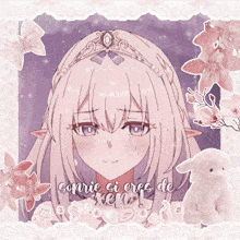 a picture of a girl with a tiara and the words sonrie si eres de