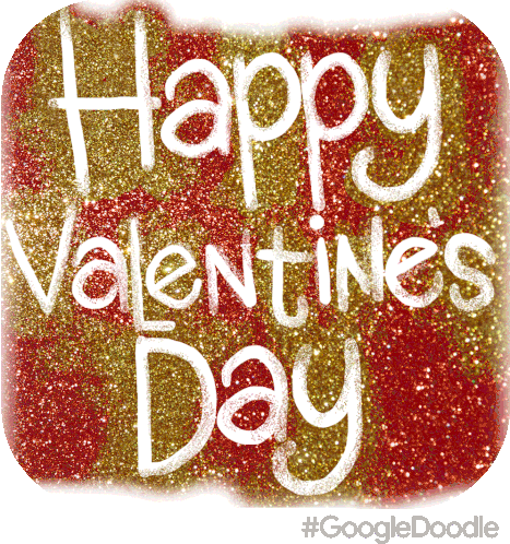 Happy Valentines Day Google Doodles Sticker - Happy Valentines Day Google Doodles Valentines Day Stickers