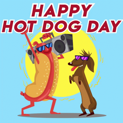 Happy Hot Dog Day National Hot Dog Day GIF - Happy Hot Dog Day National Hot Dog Day Hot Dogs GIFs