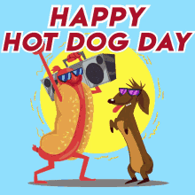 Happy Hot Dog Day National Hot Dog Day GIF - Happy Hot Dog Day National Hot Dog Day Hot Dogs GIFs
