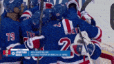 a hockey player named jonathan quick is hugging his teammates
