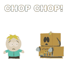 chop chop butters stotch eric cartman robot south park