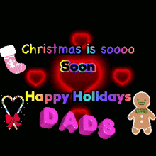 a christmas greeting for dads with a gingerbread man