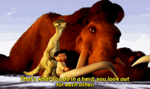 Ice Age Manny GIF - Ice Age Manny Thats What You Do In A Herd GIFs