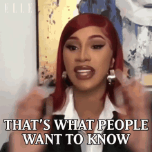 Thats What People Want To Know Cardi B GIF - Thats What People Want To Know Cardi B Elle GIFs