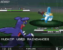 pokemon rain dance silly fight mudkip