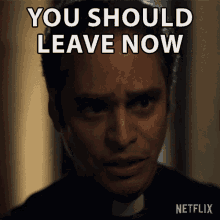You Should Leave Now Father Russo GIF - You Should Leave Now Father Russo Archive81 GIFs