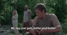 My Day Just Gets Better And Better GIF - Better Day Norman Reedus The Walking Dead GIFs