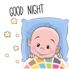 Good Night Baby Sticker - Good Night Baby Stars Stickers
