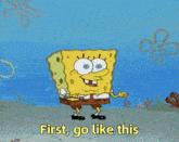 a cartoon of spongebob with the words bring it around town below him
