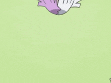 a cartoon character is hanging upside down with blood on her face .