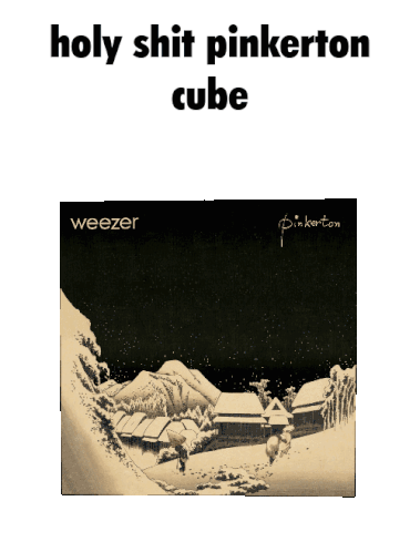 Weezer 3d Cube Sticker - Weezer 3d Cube Rotating Cube Stickers