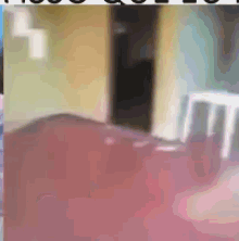 a blurry picture of a room with the words " i love you " on the bottom right