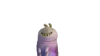a group of cartoon characters including a boy and a purple monster