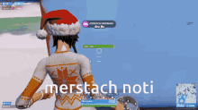 a screenshot of a video game that says merstach noti on the bottom