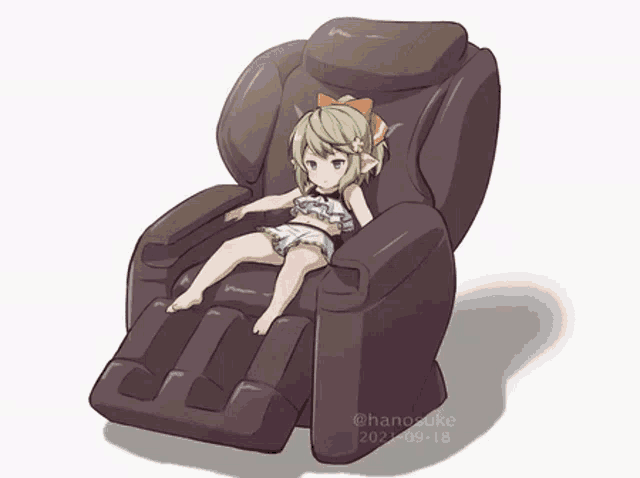 Girl, Sad, Chair, Sit, Thoughtful, Anime, View, Figure, Decoration,  Fantasy, png | PNGWing