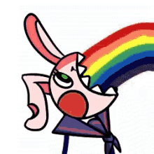 Rabbit Rainbow GIF - Rabbit Rainbow Vomit GIFs