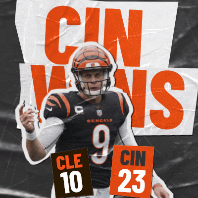 Cincinnati Bengals (23) Vs. Cleveland Browns (10) Post Game GIF