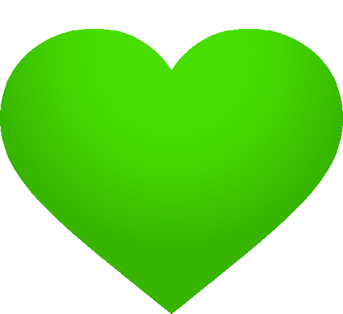 Green Heart Heart Sticker - Green Heart Heart Joypixels Stickers