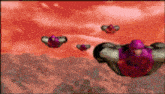 a group of people are flying through the air