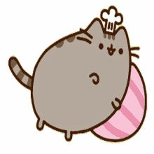 pusheen eating bowl chef pusheen eating bowl chef
