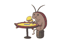 eating cockroach burger hungry