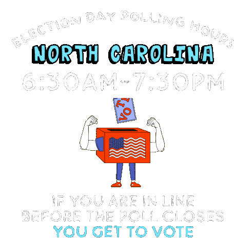 North Carolina Polls Nc Sticker - North Carolina Polls Nc Election Day Polling Hours Stickers