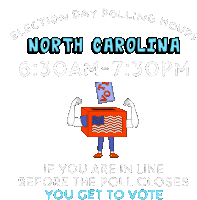 North Carolina Polls Nc Sticker - North Carolina Polls Nc Election Day Polling Hours Stickers