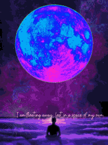 floating space moon galaxy meditate