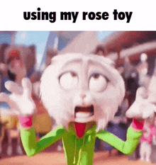 Using My Rose Toy Nooshy GIF - Using My Rose Toy Rose Toy Rose GIFs