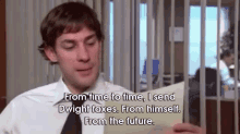 Future Dwight Saves The Day GIF