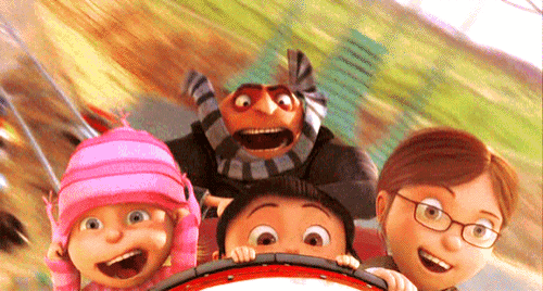 Super Silly Fun Land Rollercoaster GIF Despicable Me Roller Coaster Gru Discover Share GIFs