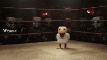 a video of a chicken in a boxing ring with the words viggle.ai on the bottom right