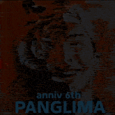 a painting of a man and a tiger with anniv 6th panglima written below it