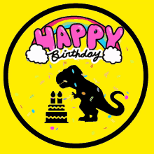 Happy Birthday Black GIF - Happy Birthday Black Yellow GIFs