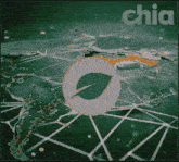 a green background with the word chia on the bottom