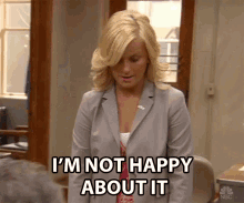 Im Not Happy About It Leslie Knope GIF - Im Not Happy About It Leslie Knope Parks And Recreation GIFs