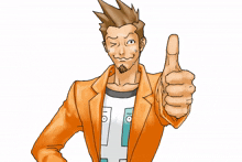 larry butz thumbs up ace attorney