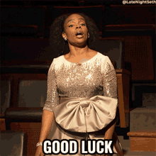 Good Luck Amber Ruffin GIF - Good Luck Amber Ruffin Late Night With Seth Meyers GIFs