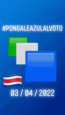 Pongale Azul Al Voto Rodrigo Chaves Presidente GIF
