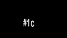 the word # 1c is written in white on a black background