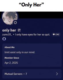 a screenshot of a person 's only her profile