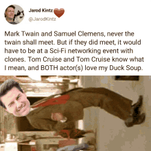 mark twain samuel clemens meet tom cruise duck soup
